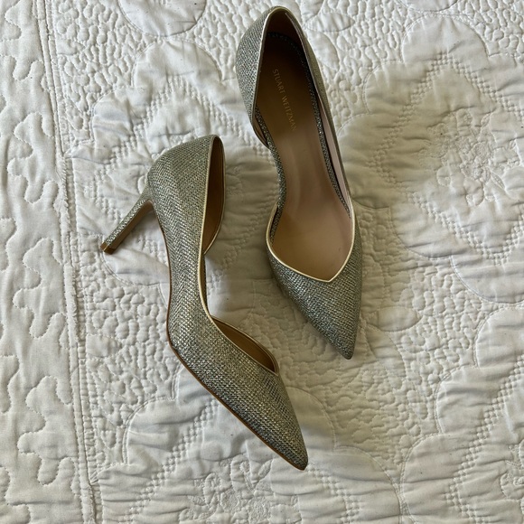 STUART WEITZMAN Avenue Metallic Pump Size 8 - Picture 3 of 10
